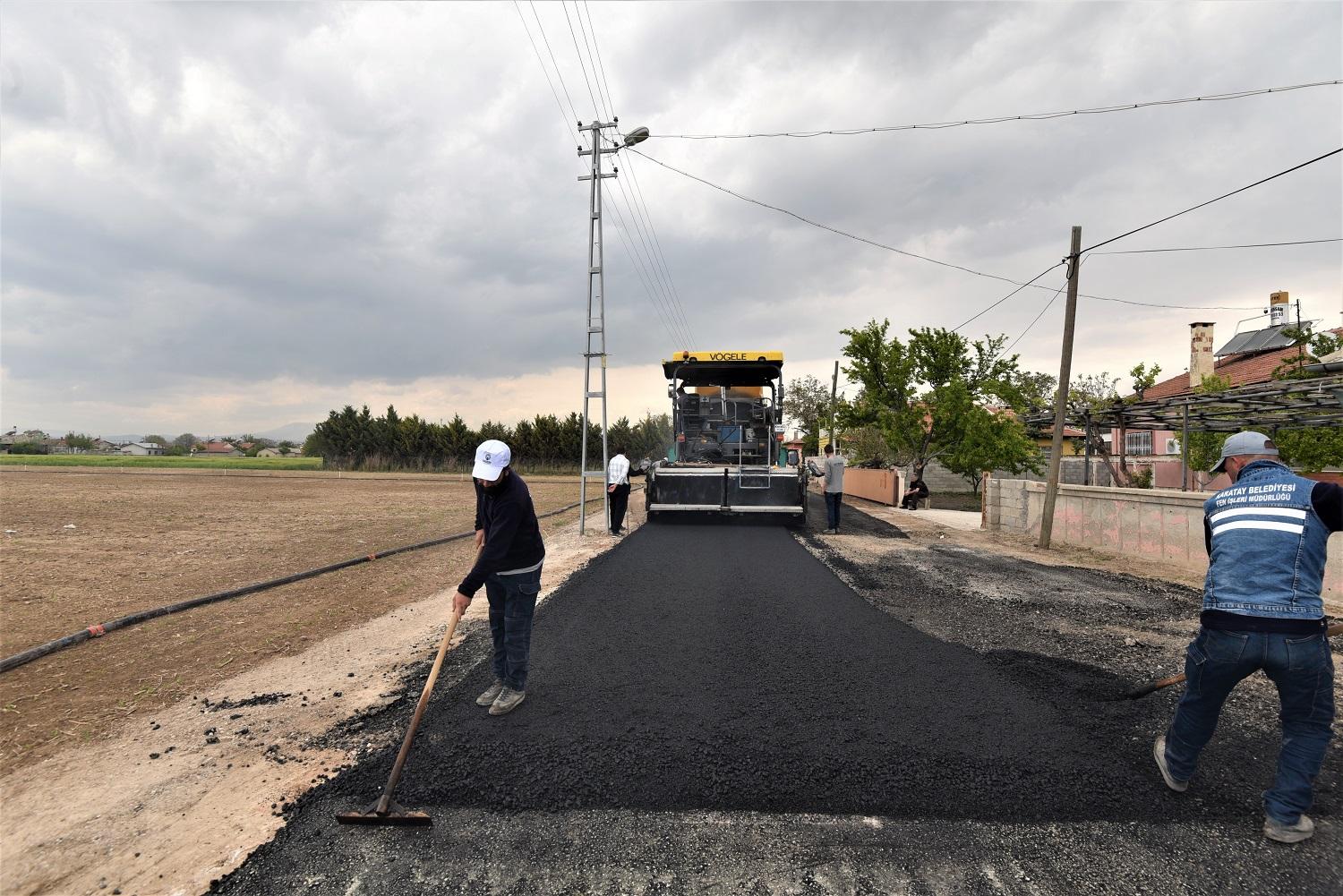 KARATAY’DA ASFALT ÇALIŞMALARI SÜRÜYOR