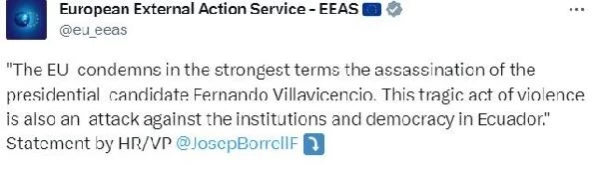 AB, Ekvador’da yaşanan suikastı kınadı