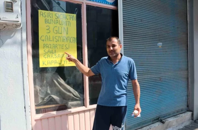 Adana’da Sıcaktan Bunalan Fırıncı Dükkanını 3 Gün Kapattı