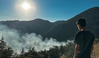 Akseki’de çıkan orman yangınında 10 dönüm alan zarar gördü