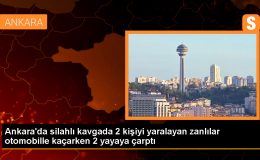 Ankara’da silahlı kavgada 2 kişiyi yaralayan zanlılar otomobille kaçarken 2 yayaya çarptı