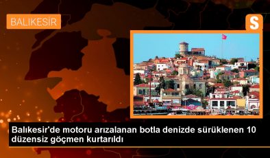 Balıkesir Gömeç’te Motoru Arızalanan Botla Sürüklenen 10 Göçmen Kurtarıldı