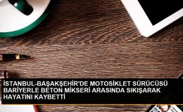 Beton mikseri ile bariyerler arasında sıkışan motosiklet sürücüsü hayatını kaybetti