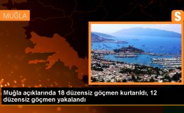 Bodrum açıklarında 18 düzensiz göçmen kurtarıldı, 12 göçmen yakalandı