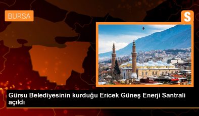 Bursa Gürsu’da Yenilenebilir Enerji Santrali Hizmete Girdi