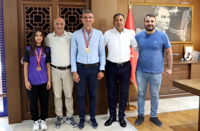 Çerkezköy Belediyesi Gençlik Spor Kulübü Sporcuları Başkanvekili Yılmaz’ı Ziyaret Etti