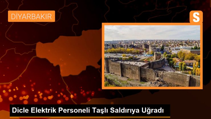Dicle Elektrik Personeli Taşlı Saldırıya Uğradı