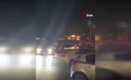 ‘Dur’ ihtarına uymadı, kaçarken polise tekme attı… O anlar kamerada