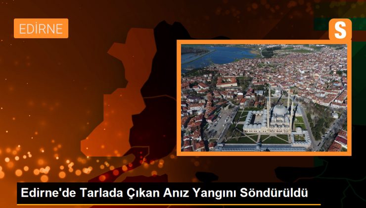 Edirne’de Tarlada Çıkan Anız Yangını Söndürüldü