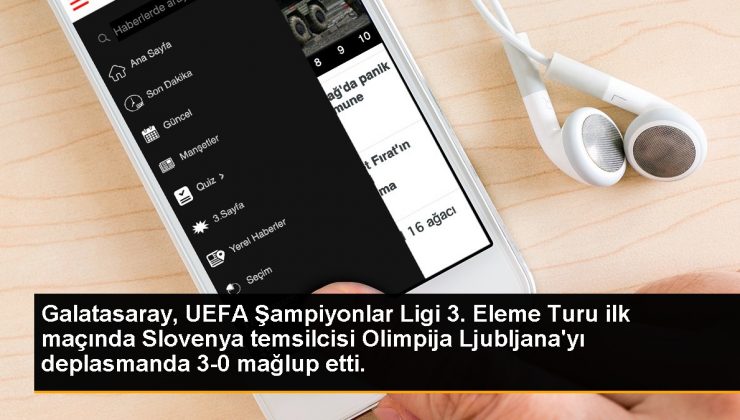 Galatasaray, UEFA Şampiyonlar Ligi 3. Eleme Turu ilk maçında Slovenya temsilcisi Olimpija Ljubljana'yı deplasmanda 3-0 mağlup etti. 1 Galatasaray, UEFA Şampiyonlar Ligi 3. Eleme Turu ilk maçında Slovenya temsilcisi Olimpija Ljubljana’yı deplasmanda 3-0 mağlup etti.