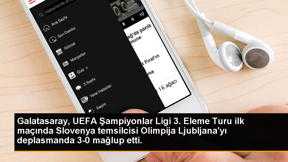 Galatasaray, UEFA Şampiyonlar Ligi 3. Eleme Turu ilk maçında Slovenya temsilcisi Olimpija Ljubljana'yı deplasmanda 3-0 mağlup etti.