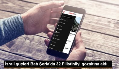 İsrail Güçleri Batı Şeria’da 32 Filistinliyi Gözaltına Aldı