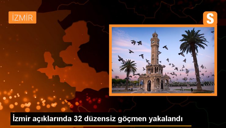 İzmir'de 32 düzensiz göçmen yakalandı 1 İzmir’de 32 düzensiz göçmen yakalandı