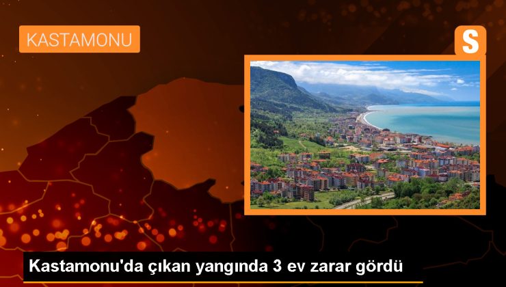 Kastamonu Tosya’da çıkan yangında 2 ev tamamen yandı