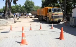 Konya Beyşehir’de Su Patlaması Sonucu Otopark Sular Altında Kaldı