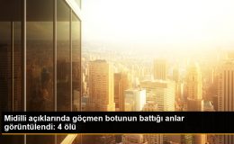 Midilli açıklarında göçmen botunun battığı anlar görüntülendi: 4 ölü
