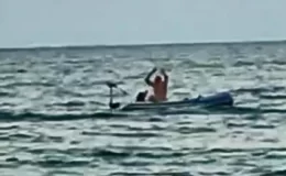 ŞİLE’de deniz ortasında botta kadın döverken görüntülenen Ş.Ö. gözaltına alındı