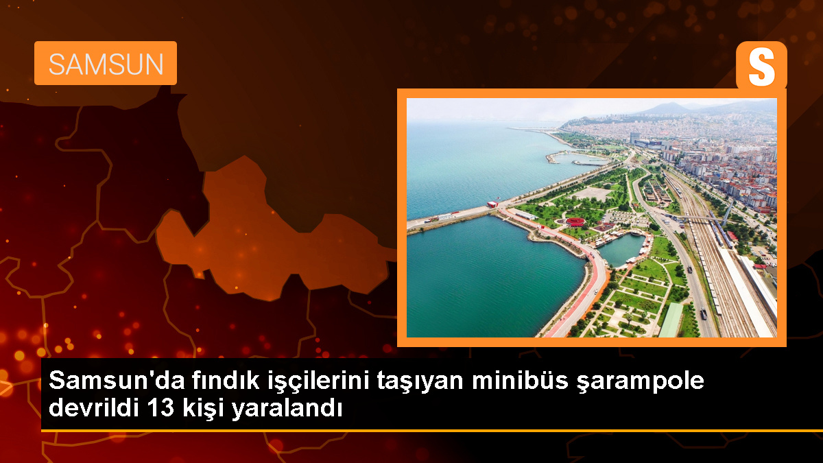 Samsun'da Minibüs Şarampole Devrildi: 13 Yaralı
