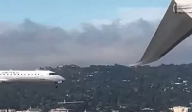 San Francisco Havalimanı’nda ilginç uçak görüntüsü