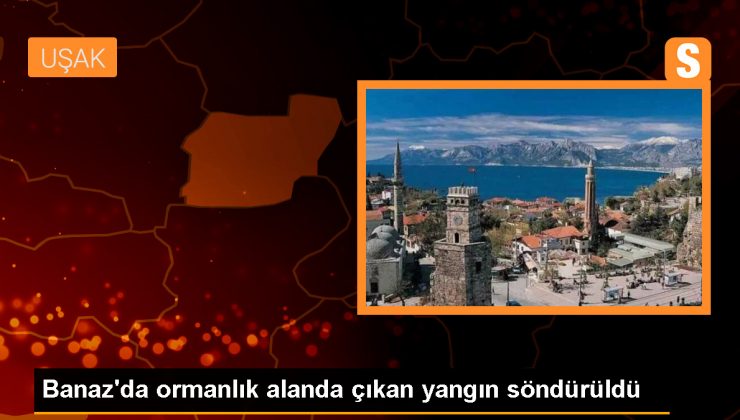 Uşak’ın Banaz ilçesinde ormanlık alanda yangın çıktı