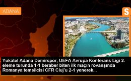 Yukatel Adana Demirspor, UEFA Avrupa Konferans Ligi 2. eleme turunda 1-1 beraber biten ilk maçın rövanşında Romanya temsilcisi CFR Cluj’u 2-1 yenerek…