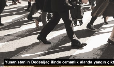 Yunanistan’ın Dedeağaç ilinde ormanlık alanda yangın çıktı