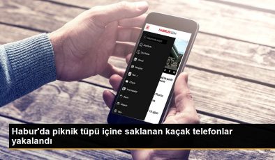 Habur’da piknik tüpü içine saklanan kaçak telefonlar yakalandı