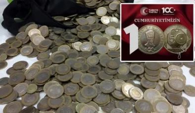 Cumhuriyet’in 100. yılına özel 5 TL’lik madeni para tedavüle giriyor