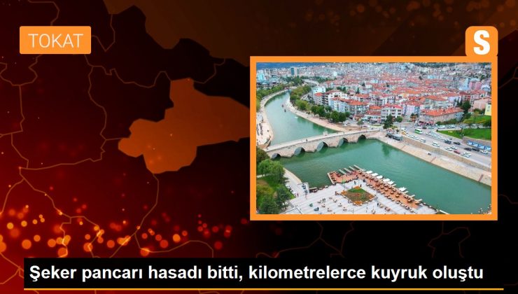 Şeker pancarı hasadı bitti, kilometrelerce kuyruk oluştu