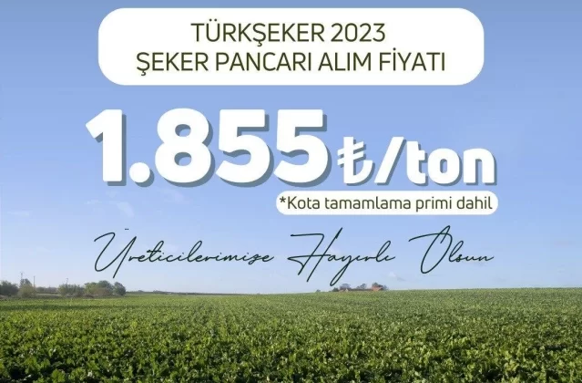 Şeker pancarı taban fiyatı bin 855 TL olarak açıklandı