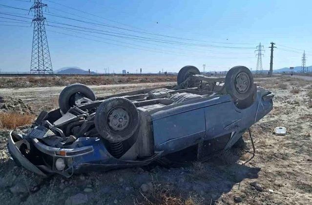Konya’da Kontrolden Çıkan Otomobil Takla Attı: 1 Yaralı