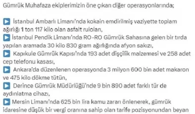 Mersin Limanı’nda 113 Bin 250 Adet Kaçak Elektronik Sigara Ele Geçirildi