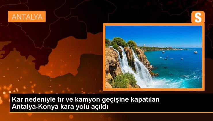 Antalya-Konya kara yolu kar nedeniyle kapatıldı 1 Antalya-Konya kara yolu kar nedeniyle kapatıldı