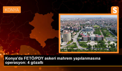 Konya’da FETÖ/PDY askeri mahrem yapılanmasına operasyon: 4 gözaltı