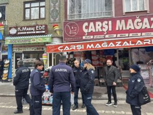 Çumra Emniyet ve Zabıta Ekiplerinden Kaldırım ve Yol Denetimi