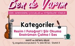 KONYA BÜYÜKŞEHİR’DEN ÖZEL GEREKSİNİMLİ BİREYLERE YÖNELİK “BEN DE VARIM” YARIŞMASI