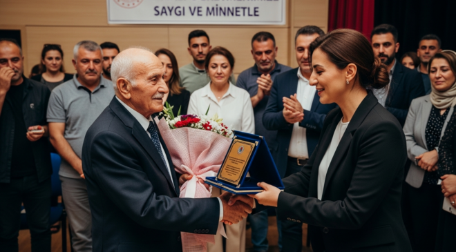 Hüyük’te Emekli Öğretmene Duygusal Veda Töreni