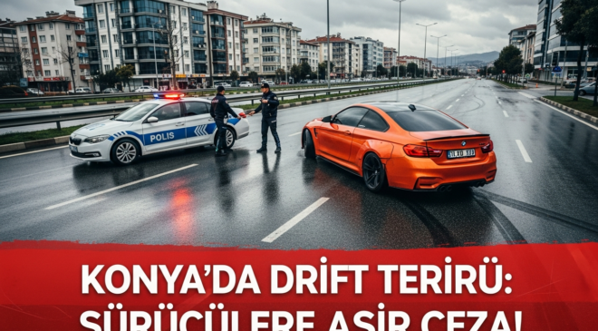 Konya’da Drift Terörü: Sürücülere Ağır Ceza!