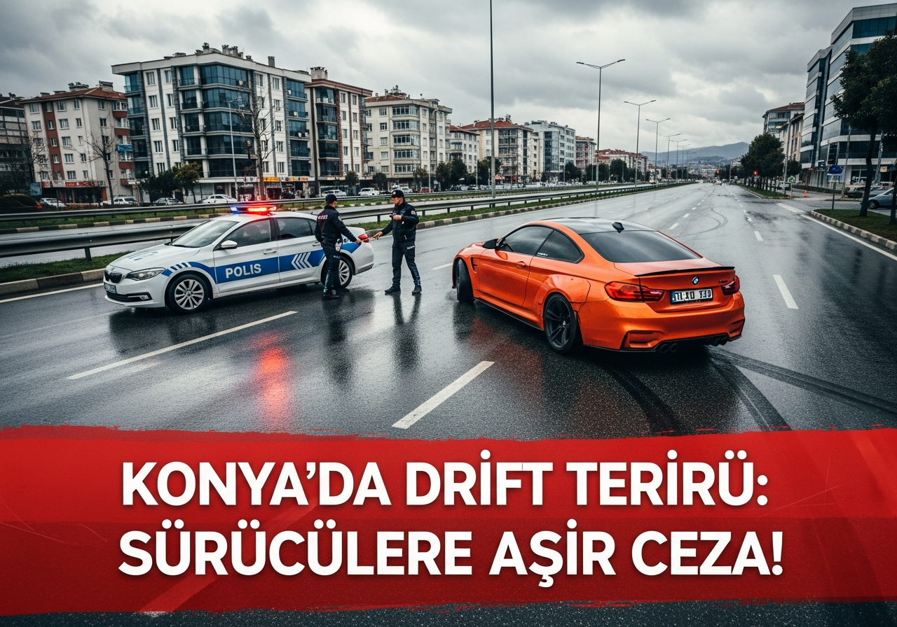 Konya'da Drift Terörü: Sürücülere Ağır Ceza!