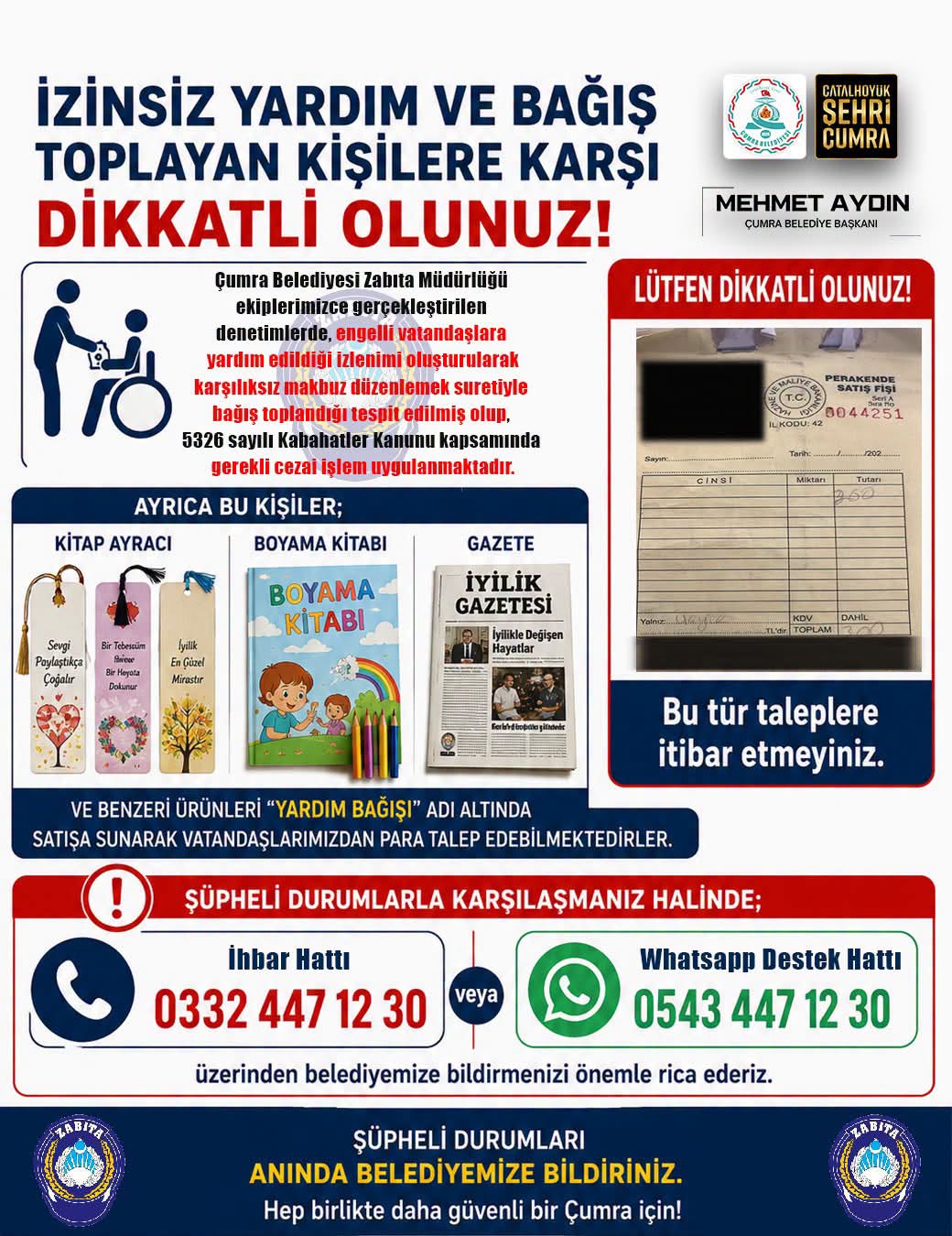 Çumra Belediyesi'nden Sahte Bağış Dolandırıcılığı Uyarısı - 1